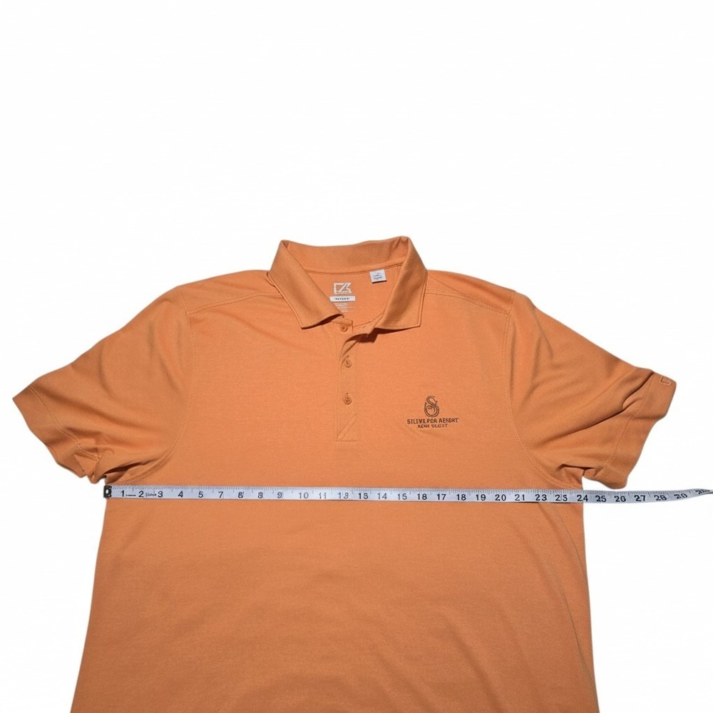 Cutter & Buck Mens DryTec Polo Shirt Orange Silverado Resort Napa Valley XL - Picture 3 of 6